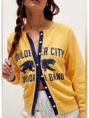#1723 Free People Junior Sweatshirt Cardigan Boulder City Small